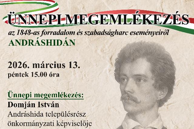 1848-ra emlékeznek Andráshidán