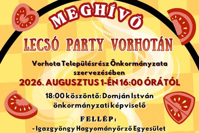 Lecsó Party Vorhotán