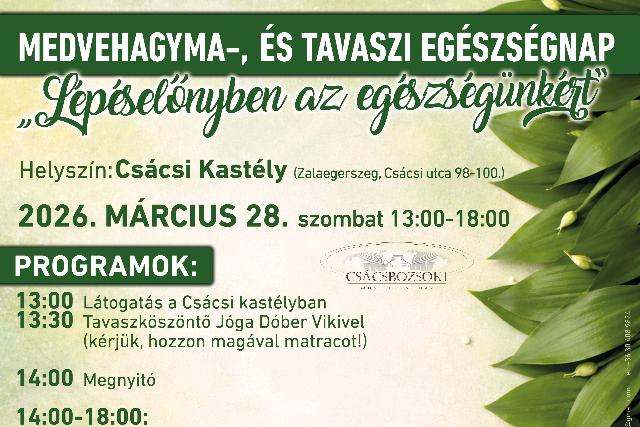 Medvehagyma-, és Tavaszi Egészségnap – „Lepéselőnyben az egészségünkért”