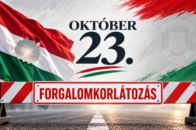 Forgalomkorlátozásra kell számítani október 23-án Zalaegerszegen, Keszthelyen és Hévízen