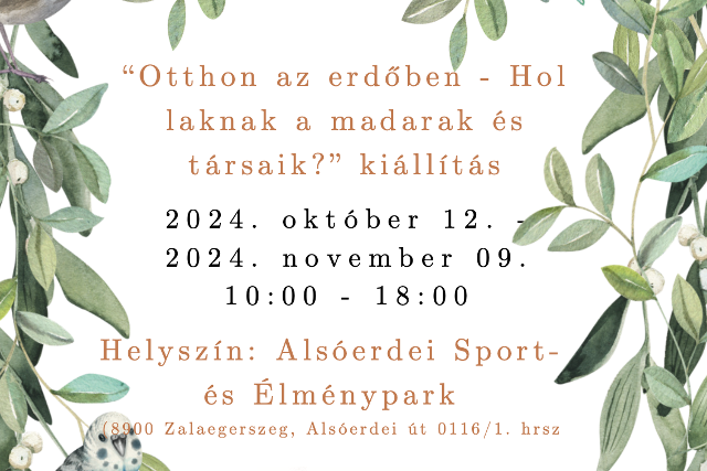 Otthon az erdben – killts az Alserdei Sport- s lmnyparkban