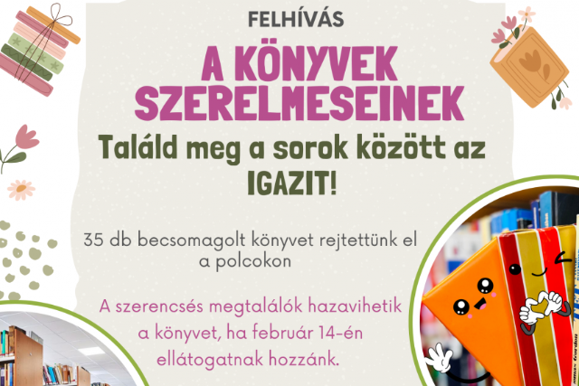 Felhvs a knyvek szerelmeseinek! - talld meg a sorok kztt az igazit