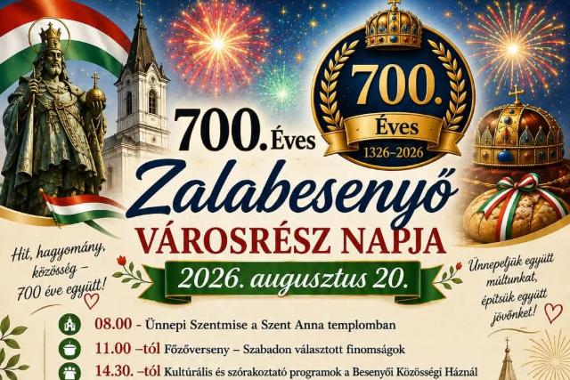 Főzőverseny, kulturális műsorok és szórakoztató programok Zalabesenyőben