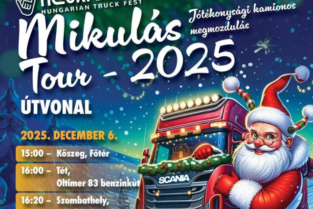 Látványos Mikulás-kamionok érkeznek Zalaegerszegre