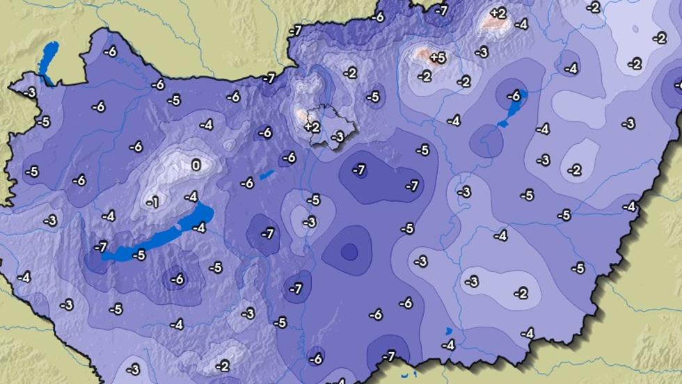 Rekordhideg volt szombatra virradra