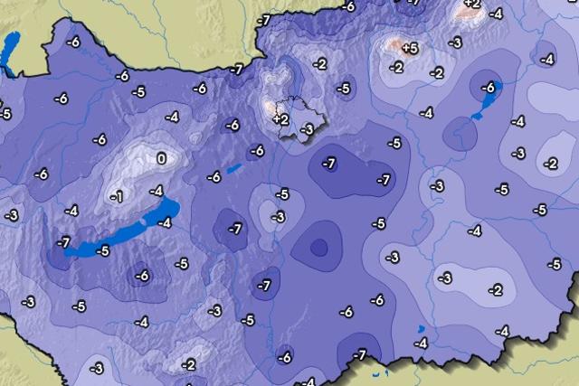 Rekordhideg volt szombatra virradra