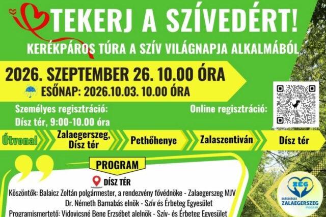 A szív egészségéért tekernek Zalaegerszegen